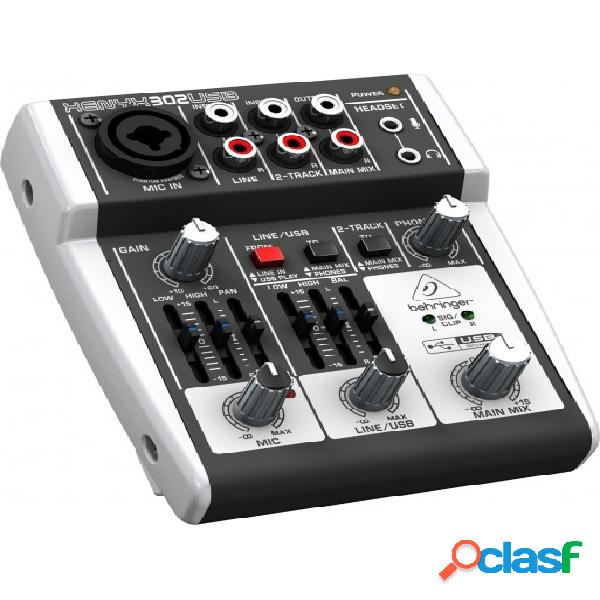 Behringer Interfaz y Mezclador de Audio Xenyx 302,