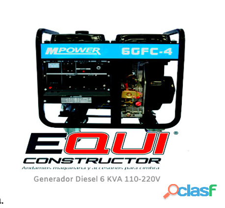 Equiconstructor ofrece, Generador 6 KVA