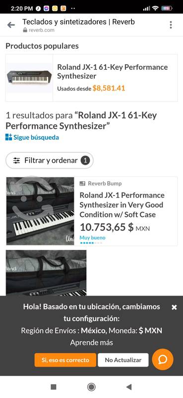 Sintetizador Roland jx-1