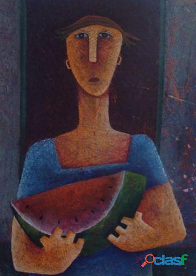"La Rebanada" pintura del maestro Oaxaqueño Abel Vasquez