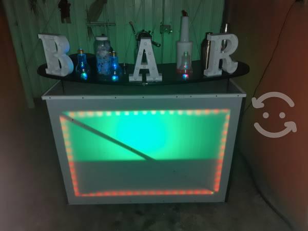 barra de bar iluminada