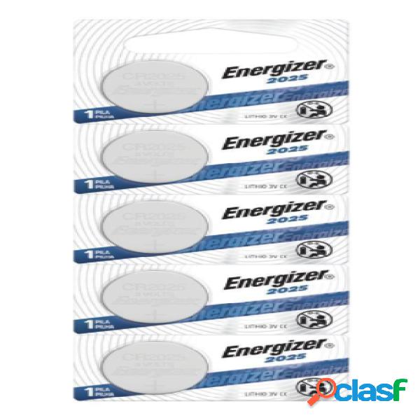 Energizer Pila de Botón CR2025, 3V, 100 Piezas