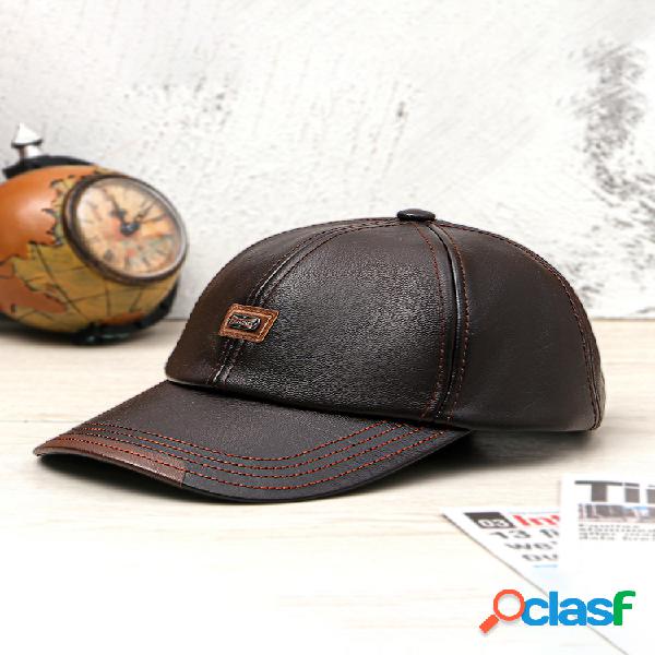 Gorra de béisbol retra ajustable de PU resistente al viento