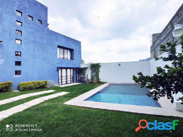 Hermosa Casa azul en Tlayacapan Morelos