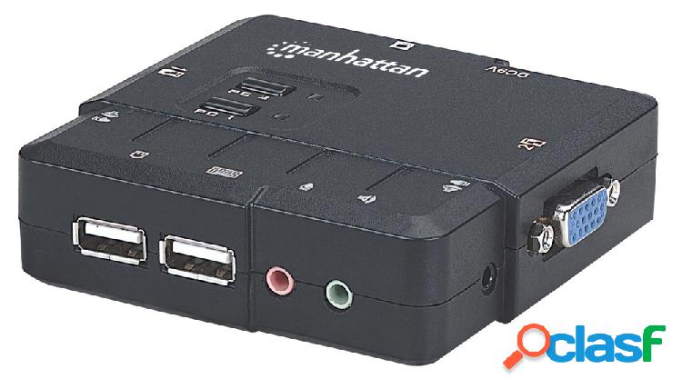 Manhattan Switch KVM 151252, 2x USB, 2x VGA