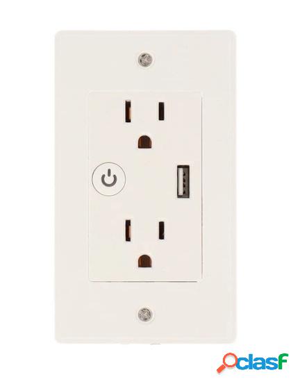 Megaluz Smart Plug REW-01, 2 Conectores, 85 - 265V, Blanco