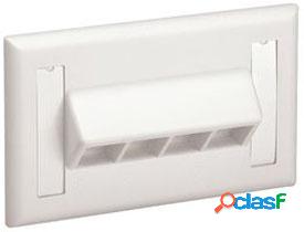 Panduit Placa Horizontal 4 Puertos, Blanco