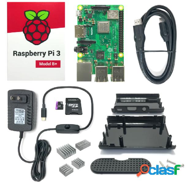 Raspberry Kit Placa de Desarrollo Pi 3 Modelo B+, 32GB