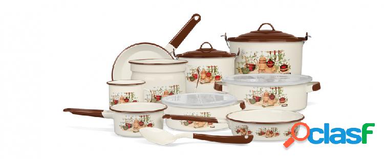 Cinsa Juego de Cocina Armonía Plus, 14 Piezas, Beige