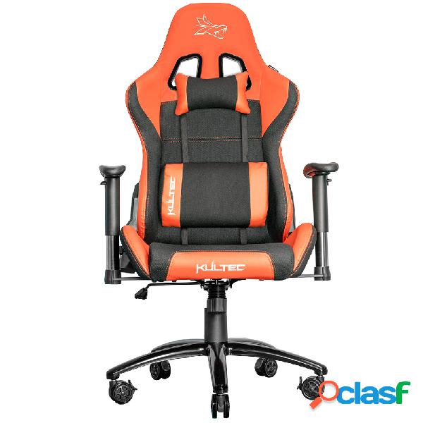 Kultec Silla Gamer X2, hasta 120Kg, Negro/Naranja