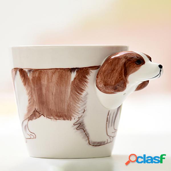 Taza 3D Cerámico Taza de animal pura pintada a mano Taza de