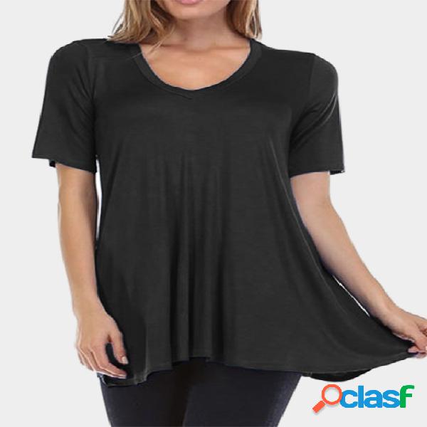 Camiseta sin mangas con cuello en V sin mangas