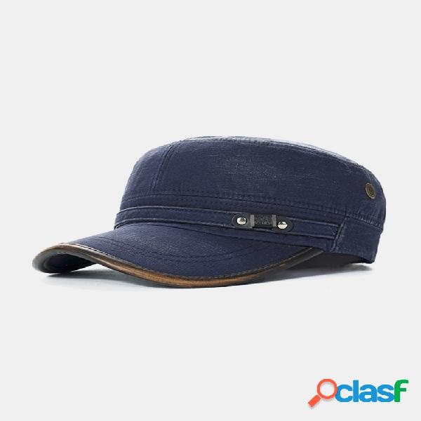 Gorra de béisbol plana de algodón para hombres