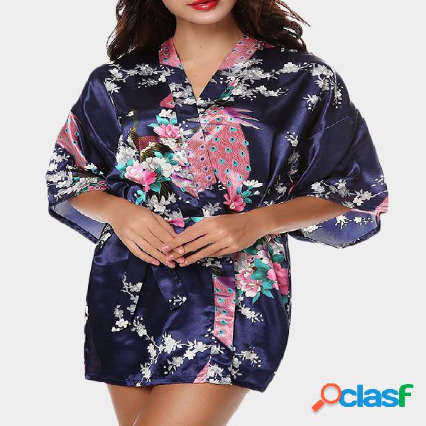 Pajama al azar del pavo real en marina de guerra