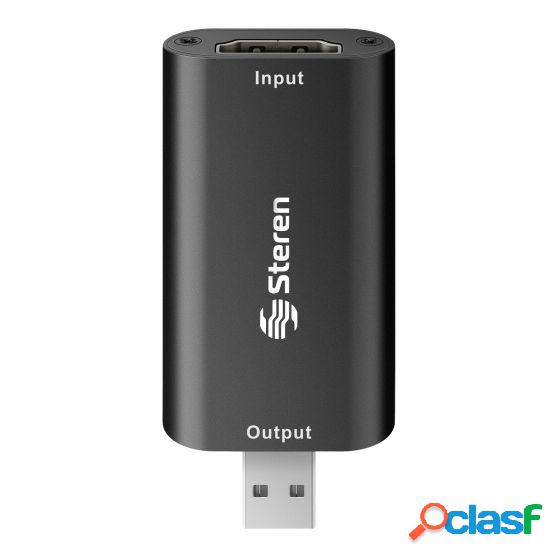 Steren Capturadora de Video USB A, HDMI, 1080p, Negro