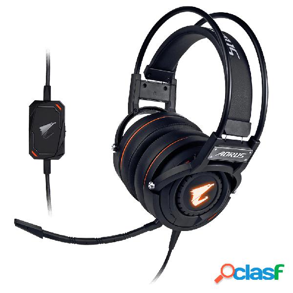 AORUS Audífonos Gamer H5, Alámbrico, 3 Metros, 3.5mm/USB,