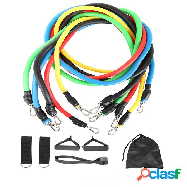 11pcs / set Aptitud Bandas de resistencia Sport Pull Cuerda