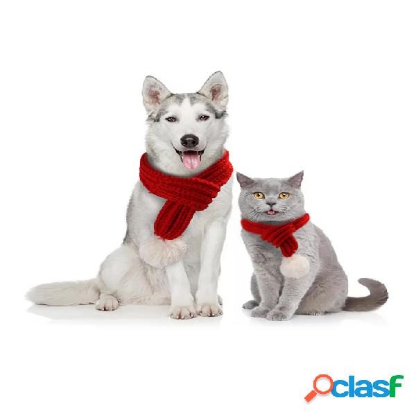 Creative Pet Knit Scarf Jewelry Bib Gato Perro Scarf Pet