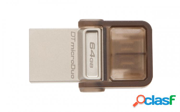 Memoria USB Kingston DataTraveler microDuo OTG, 64GB, USB