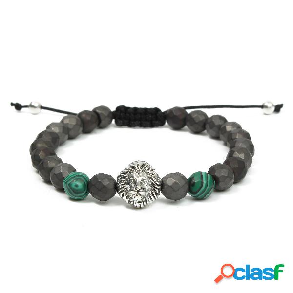 Pulsera de Hombre Rojo Pulsera de Malaquita Verde