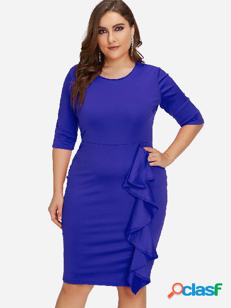Tallas grandes con volantes mini detalle mini vestido