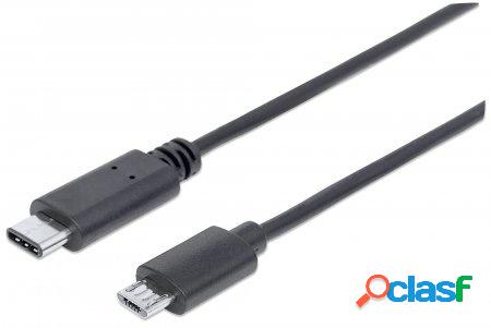 Manhattan Cable USB 2.0 de Alta Velocidad, USB C Macho -