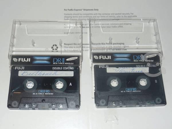 2 cassettes audio FUJI DR-II 90 minutos (CrO2)