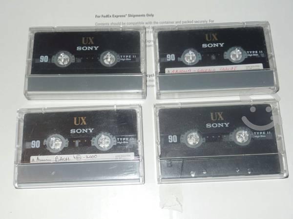 4 cassettes SONY UX 90 minutos usados buen estado