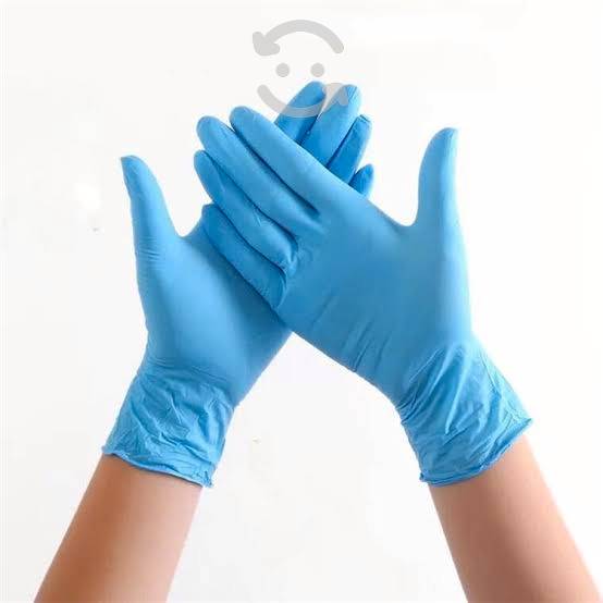 guantes de nitrilo color azul talla mediana