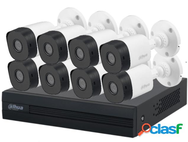 Dahua Kit de Vigilancia KITXVR1B08 Wiz Sense de 8 Cámaras