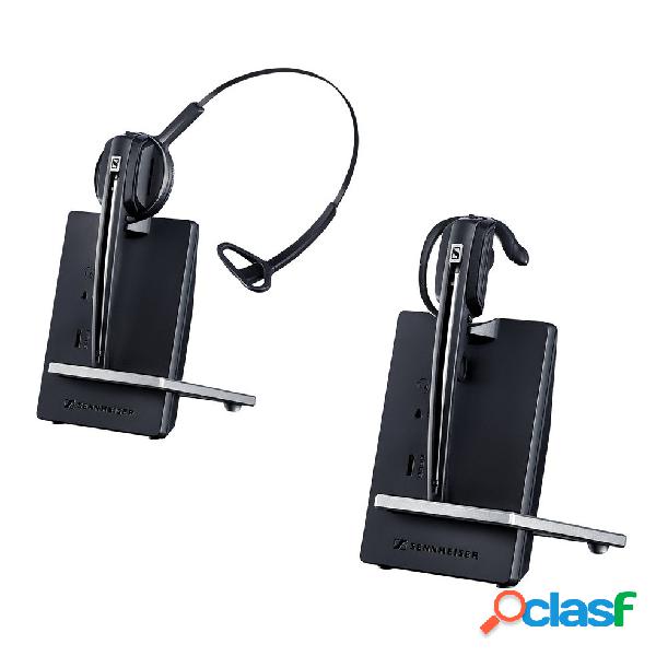 Sennheiser Monoaural D 10 Phone, Inalámbrico, DECT, Negro