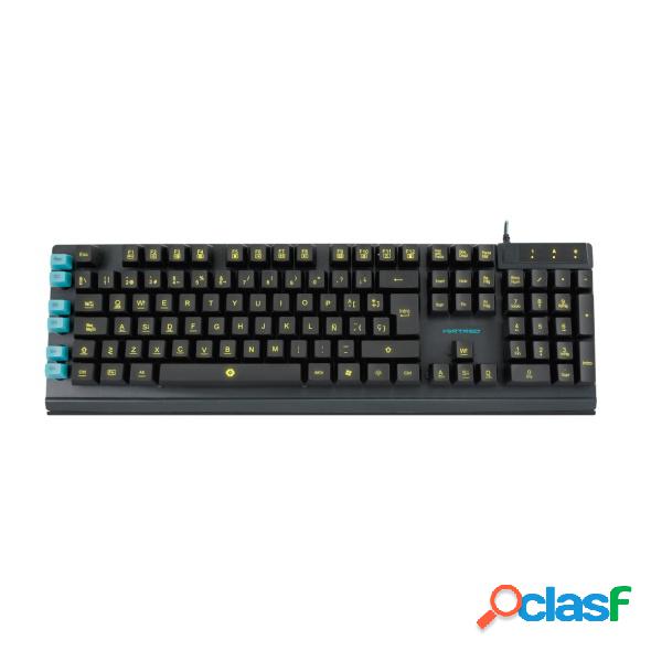 Teclado Gamer Vortred Gambit LED RGB, Alámbrico, Negro