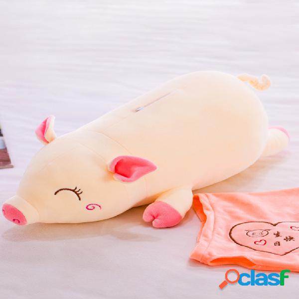 Almohada de cerdo de sonrisa de gran tamaño, tela de