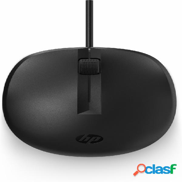 Mouse HP 125, Alámbrico, USB, Negro