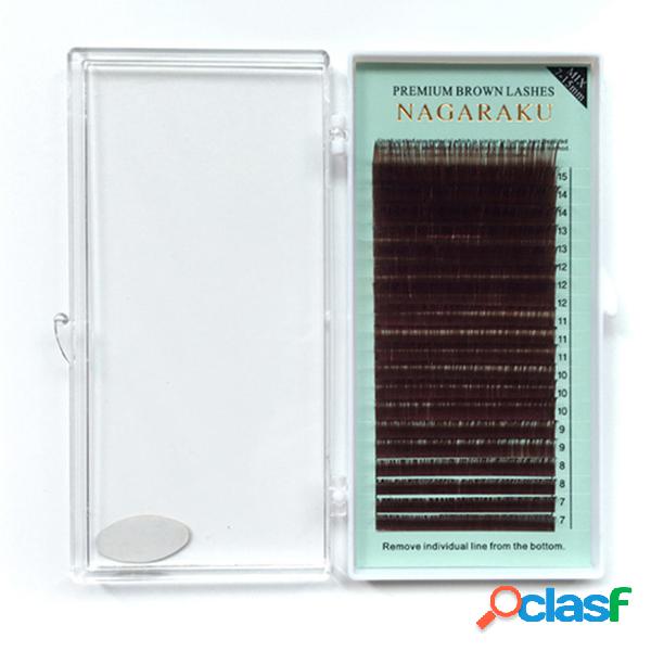 Extensiones de pestañas NAGARAKU BCD Curl Grafting Brown