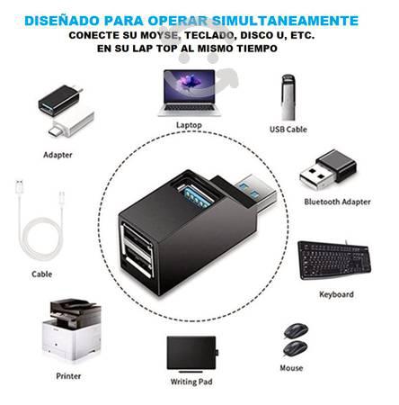 DIVISOR DE CONCENTRADOR USB DE 3 PUERTOS
