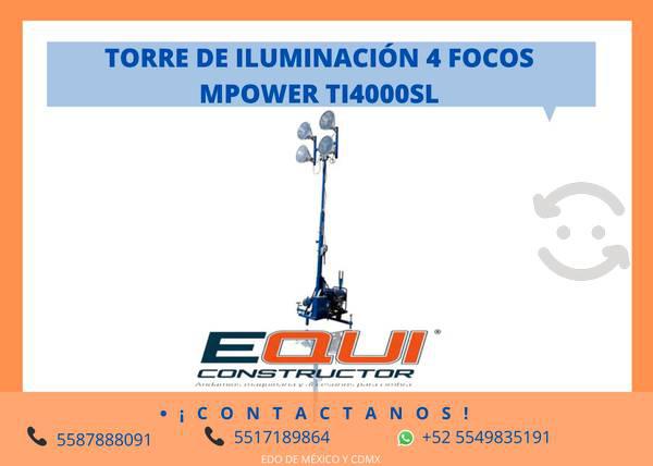 TORRE DE ILUMINACIÓN 4 FOCOS MPOWER TI4000SL