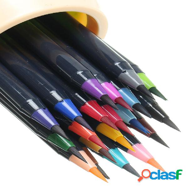 Juego de 20 colores de escritura Cepillo Soft Pluma Marcador
