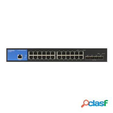 Switch Linksys Gigabit Ethernet LGS328C, 24 Puertos