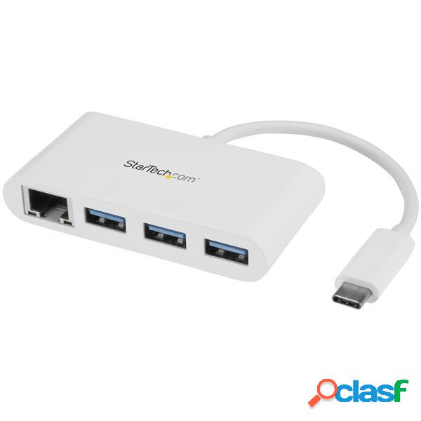 StarTech.com Hub USB C 3.0 Macho - 3x USB A 3.0 y Ethernet