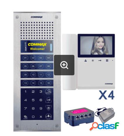 Commax Kit de Frente de Calle MODUM4PACK, incluye 4
