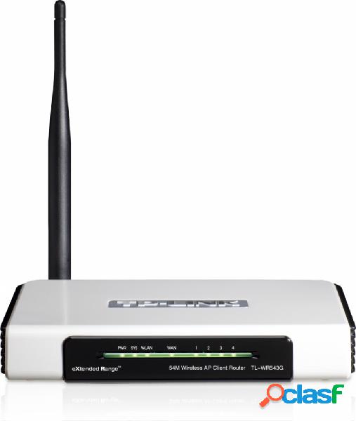 Router TP-Link TL-WR543G, Inalámbrico, 54Mbit/s, 1 Antena