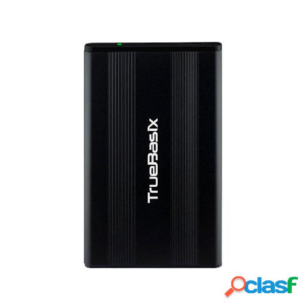 True Basix Gabinete de Disco Duro 2.5", SATA, USB 3.0, Negro