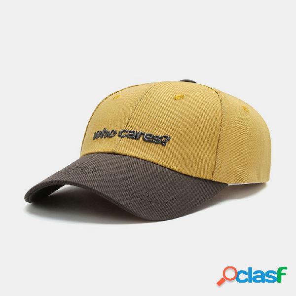 Letras de bordado para exteriores, gorra de béisbol lavada