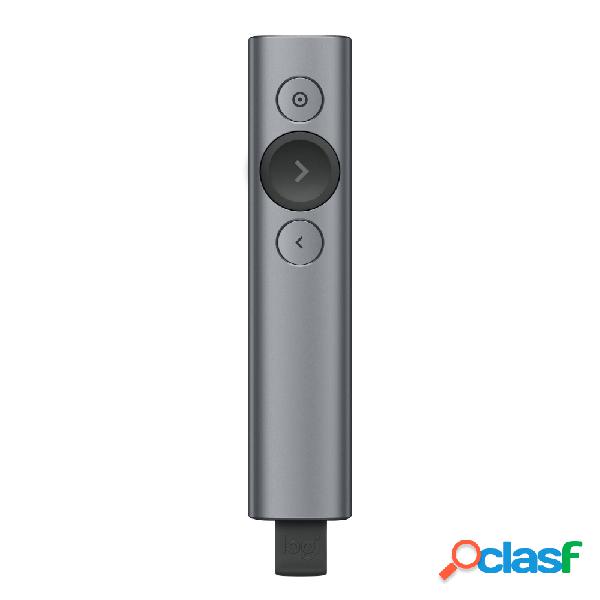 Logitech Presentador Inalámbrico Spotlight, Bluetooth, USB,