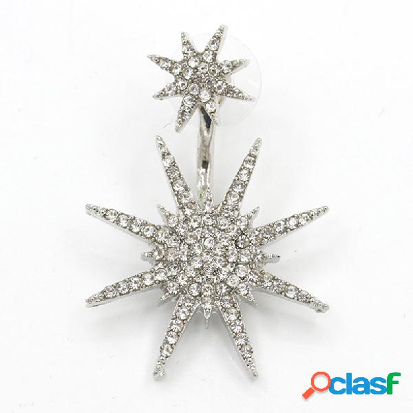 Moda Oreja Drop Pendientes 1PC Rhinestone Snowflake Cuelga