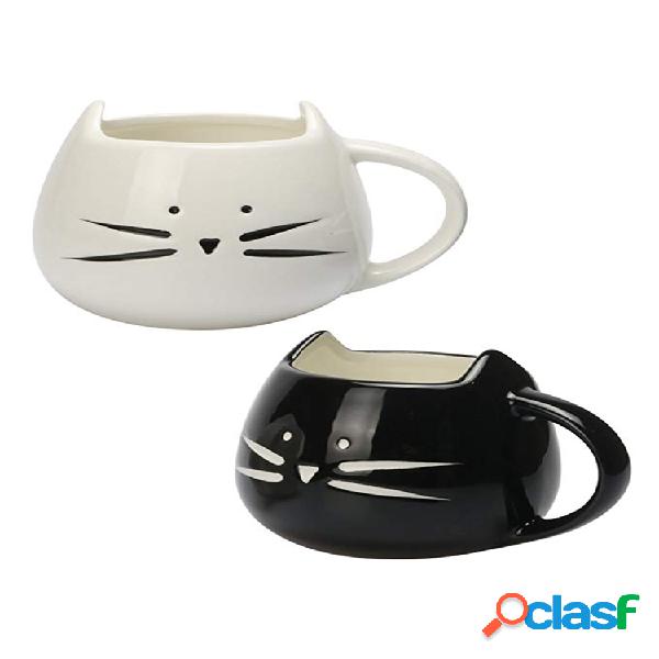 Taza creativa de gato de cerámica para parejas