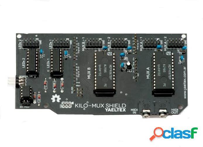 Yaeltex Módulo MIDI Shield EX-00001, Negro, para Arduino