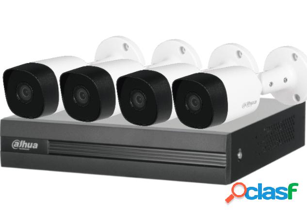 Dahua Kit de Vigilancia KITXVR1B04H Wiz Sense de 4 Cámaras