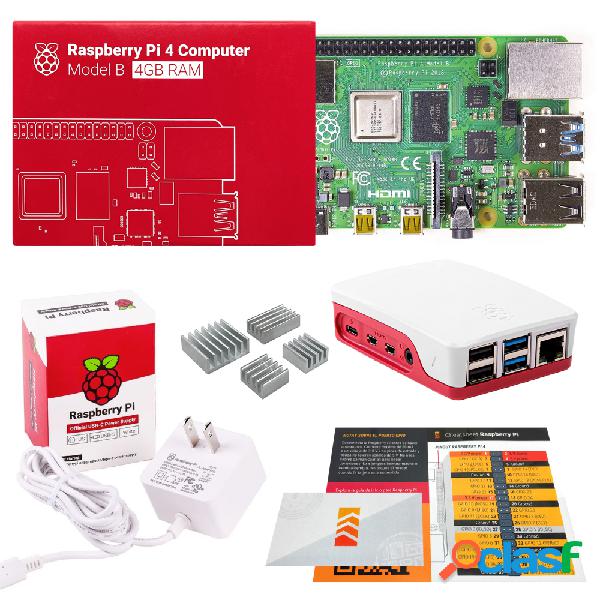Kit Raspberry Pi 4 Kit, 4GB, WiFi, USB 3.0, Bluetooth,